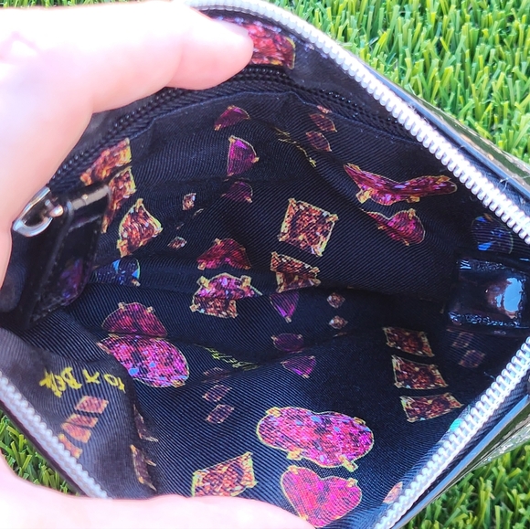 Betsy Johnson Logo Silver Metallic Clutch. - Picture 9 of 14